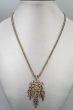 Antique Chinese Tibetan Silver Necklace with Dangle Pendants Intricate Design