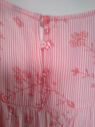 M &Co Orange Striped Sleeveless Embroidered Floral & Frill Detail Top Size 16 - Picture 4 of 4