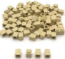 Lego 100 New Tan Bricks 1 x 1 Stud Building Blocks Pieces