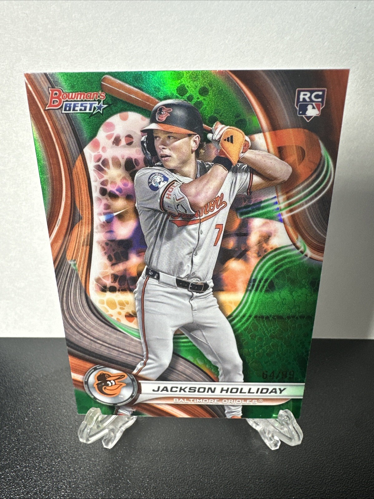 2024 Bowman Best JACKSON HOLLIDAY /99 GREEN REFRACTOR Rookie Baltimore Orioles