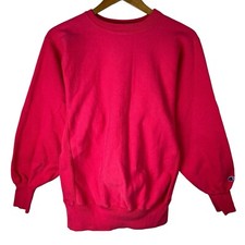 VTG 80s 90s Champion Reverse Weave Warm Up Mens M Pink Blank Crewneck Sweatshirt
