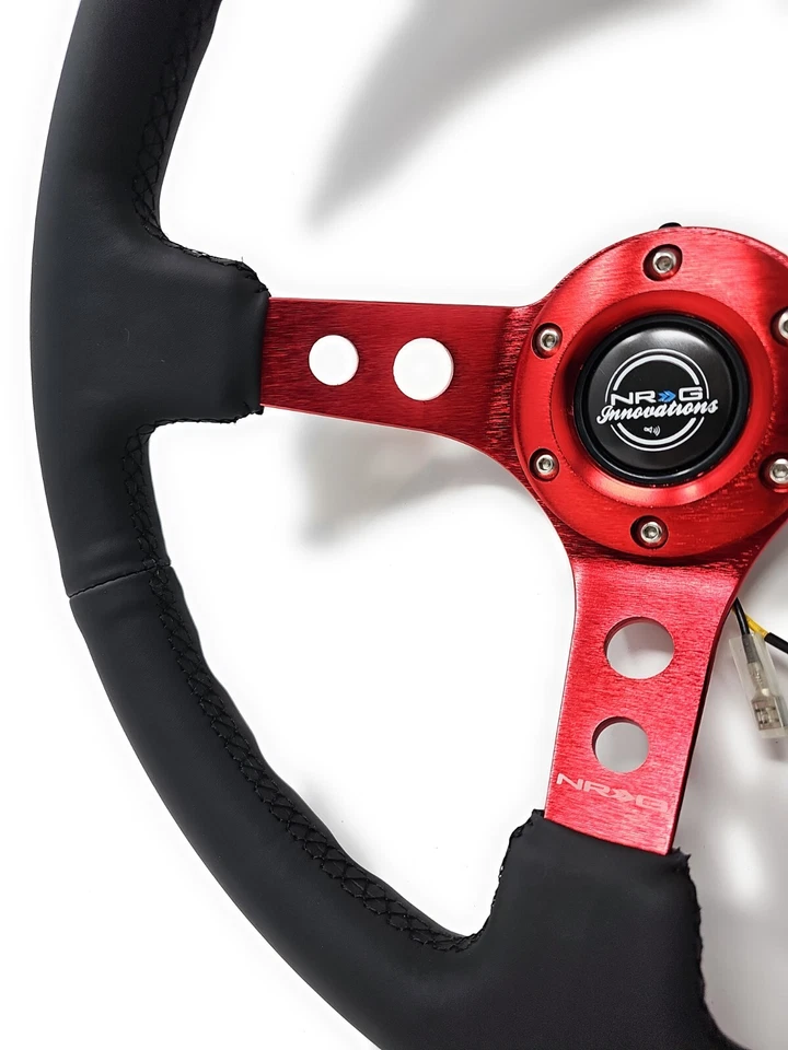 Nuevo volante reforzado NRG Innovations RST-006RD + ambientador USPL Foto 2 de 4