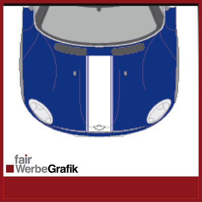 Aufkleber /  Sticker / Dekor / Motorhauben Viperstreifen / Mini Cooper / #1083