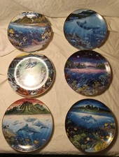 Danbury Mint UNDER WATER PARADISE Plates Lot (6) DOLPHINS By: Robert Lyn Nelson 
