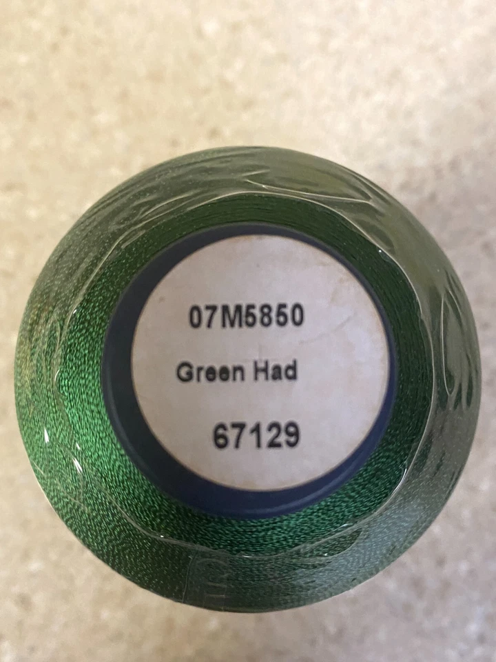EMBROIDERY THREAD - HUGE 5000M (5500 YARD) CONES - GREEN HAD 67129, 07M5850 - Image 2 of 2