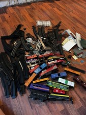 Train Lot Various Tracks Cars Engines Caboose Train Set Pieces AS IS