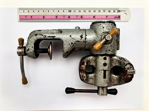 Desk Vise Rotary Soviet Vintage Tabletop Jewelry Tool Watchmaker Device USSR - Picture 5 of 12