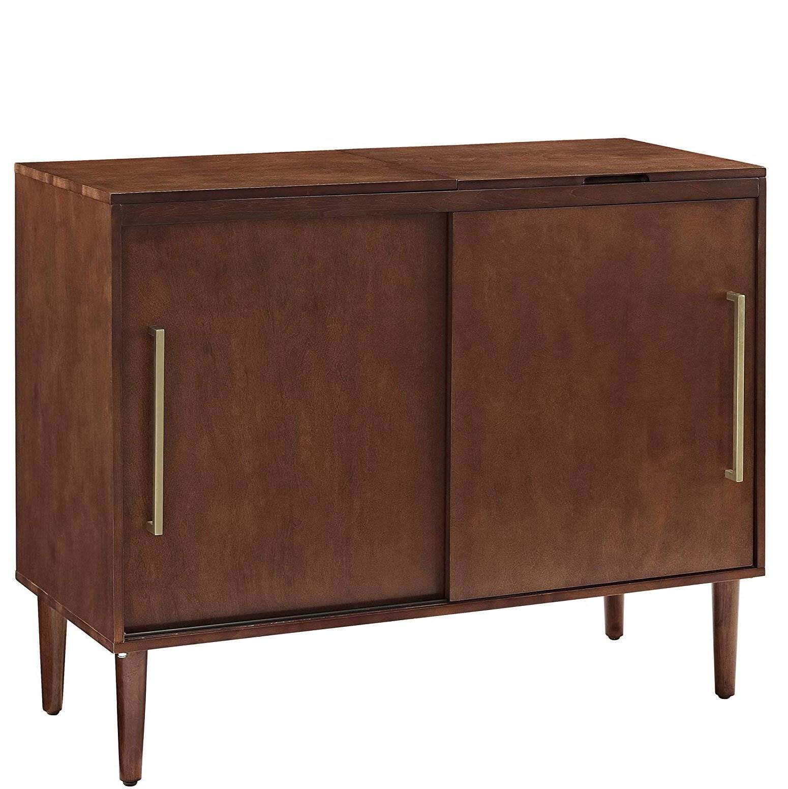 Turntable Console Cabinet Vintage Vinyl Record Storage Player Mid Century Table 