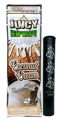 Juicy Jays Coconut Cream Enhanced Wrap 1 Count & Pocket Protector