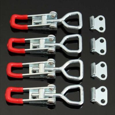4x Latch Catch Stainless Steel Cabinet Boxes Handle Toggle Lock Clamp Hasp Lock