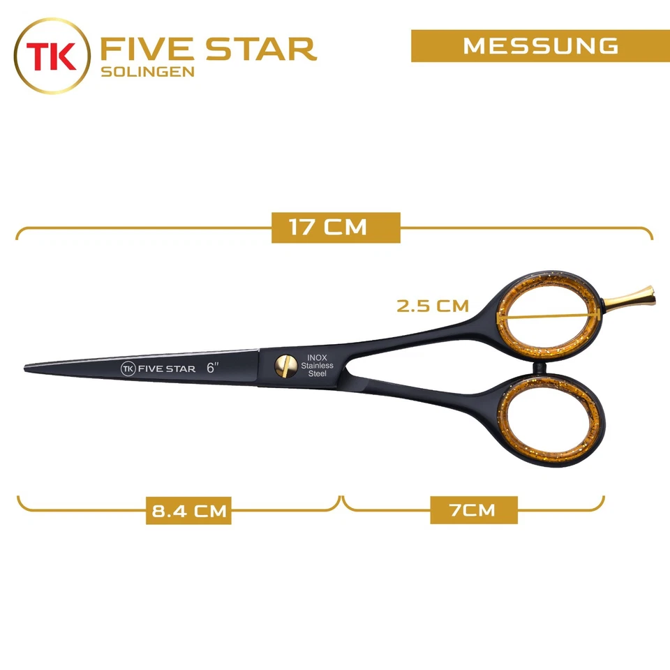 TK FIVE STAR SOLINGEN ® Vegas Profi 6'' extra scharfe Friseurschere Haarschere - Bild 4 von 4