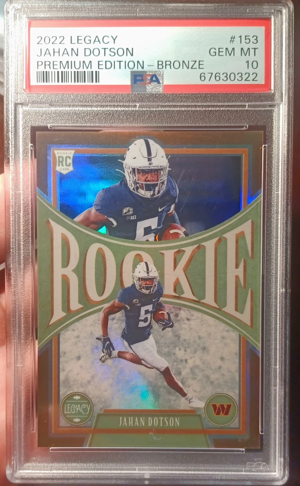 Jahan Dotson Panini Legacy #153 Premium Edition-Bronze