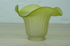Lampenschirm Röckchenschirm für Jugendstil Lampen  antik / alt Grün Glas