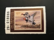 ICOLLECTZONE  US Montana 1987 MT35 Duck Stamp VF NH
