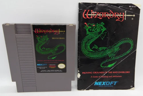 Wizardry Proving Grounds of the Mad Overlord Nintendo Nes Authentic Cart +Manual