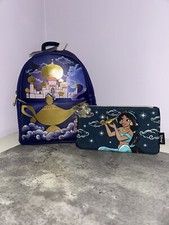 PAQUETE MINI MOCHILA Y CARTERA LOUNGEFLY JASMINE CASTLE SERIES