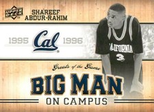 SHAREEF ABDUR-RAHIM 2010 Upper Deck GREATS OF THE GAME BIG MAN ON CAMPUS #123