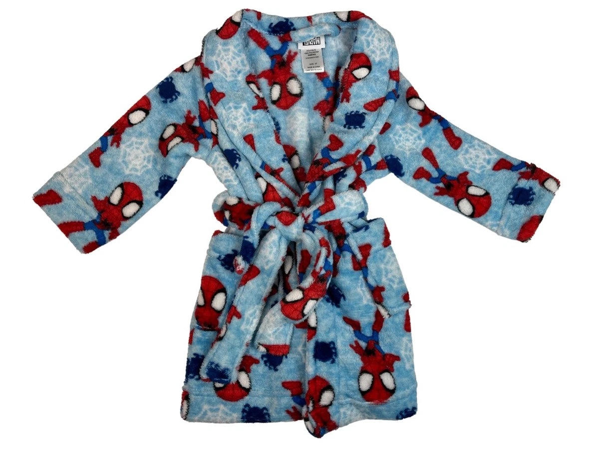 Childrens spiderman dressing gown sales