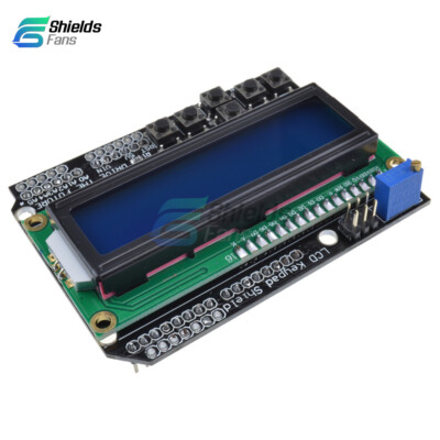 1602 LCD Board Blue Backlight Keypad Shield For Arduino Duemilanove Robot