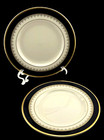2 Vintage Pickard Washington Bread Plates Cream & Blue & Gold Porcelain 6.5”