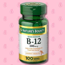 Nature's Bounty Vitamin B-12 1000 mcg Tablets - 100 Count