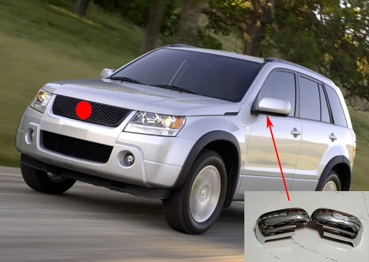 Chrome Side Mirror Cover Trim Indicator LED for 2006-2013 SUZUKI GRAND VITARA  - Imagem 2 de 4