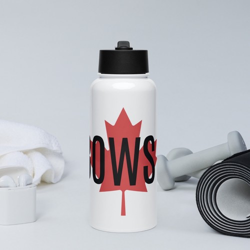 Elbows Up Canada - Stainless steel water bottle with a straw lid - Picture 13 of 16