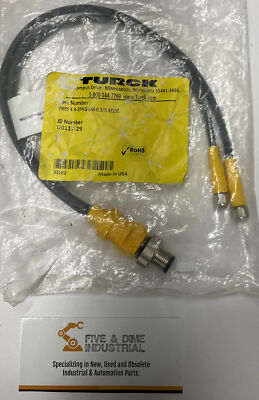 Turck VBRS 4.4-2PKG 3M-O.3/0.3/590 UO117-29 Actuator Sensor Splitter