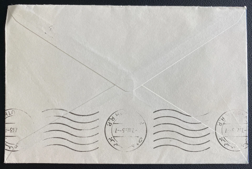 Nueva Zelanda 1963 Primer Vuelo Correo Aéreo Cubierta a Beirut Líbano BOAC Cometa Jet Lin Foto 2 de 2