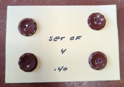 Unique Vintage Set of Mid Century Buttons Estate Find Art Deco Very Stylish