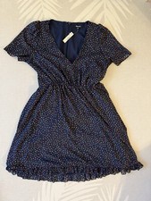 MADEWELL Multicolor Flutter-Sleeve Ruffle-Hem Dress Size 2