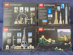 LEGO ARCHITECTURE set 21041 21028 21034 21044 Great wall China New York City Toy