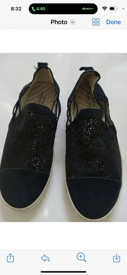 Zapatilla deportiva informal de gamuza Jambu Erin negra 9,5 para mujer zapatos estilo cómodo Foto 2 de 4