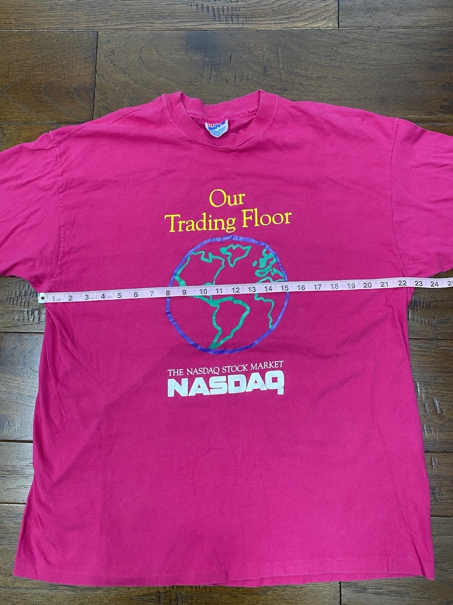 Vintage 90s Nasdaq Stock Market T Shirt Size XL Technology Our