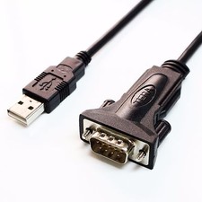 Tera Grand USB 2.0 to RS232 Serial DB9 6' Cable w/FTDI Chip, Male Thumbscrews