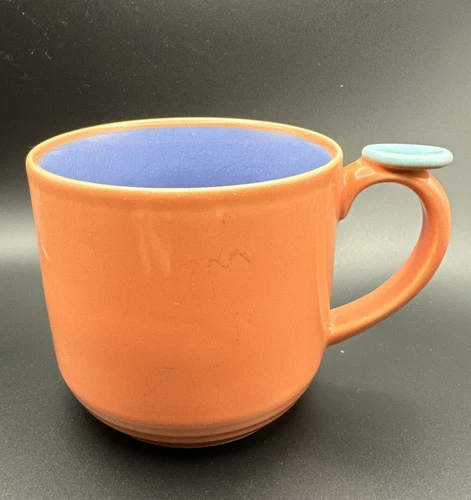 Lindt Stymeist Colorways Thumbprint Mug Salmon/Blue/Turquoise, Used