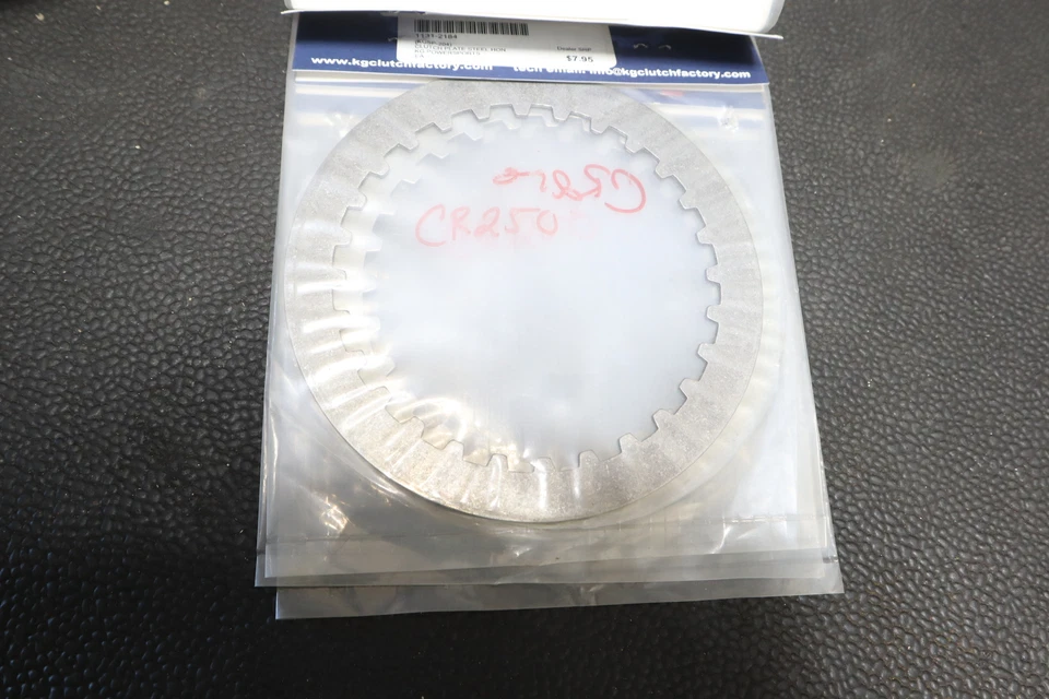 NUEVO - KG EMBRAGUE FÁBRICA ACERO PLACAS EMBRAGUE JUEGO DE 5 HONDA CR250R KGSP-204 Foto 4 de 4