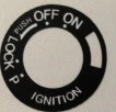 KAWASAKI KR1 250 KR1S 250 KR-1 IGNITION SWITCH RESTORATION DECAL