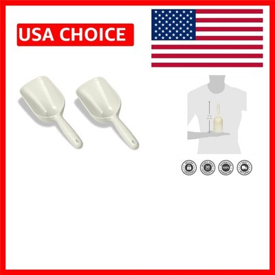 Durable 2-Pack Plastic 1-Cup Food Scoops in Assorted Colors - Kitchen Essential