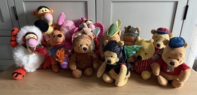 Disney Store Konvolut Winnie Puuh Plüsch Kuschelfiguren Tigger Roo Ferkel Vintage