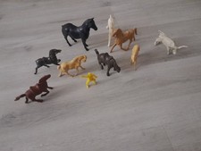 50s/60s Marx Toy Horses, Cowboy, Steer Figure Lot