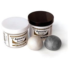 Apoxie Sculpt - 2 Part Modeling Compound A  B - 1 Pound, White/Stone White