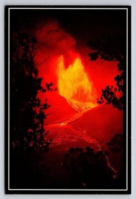 Kilauea Iki Crater Volcano Eruption Hawaii Postcard Island Heritage