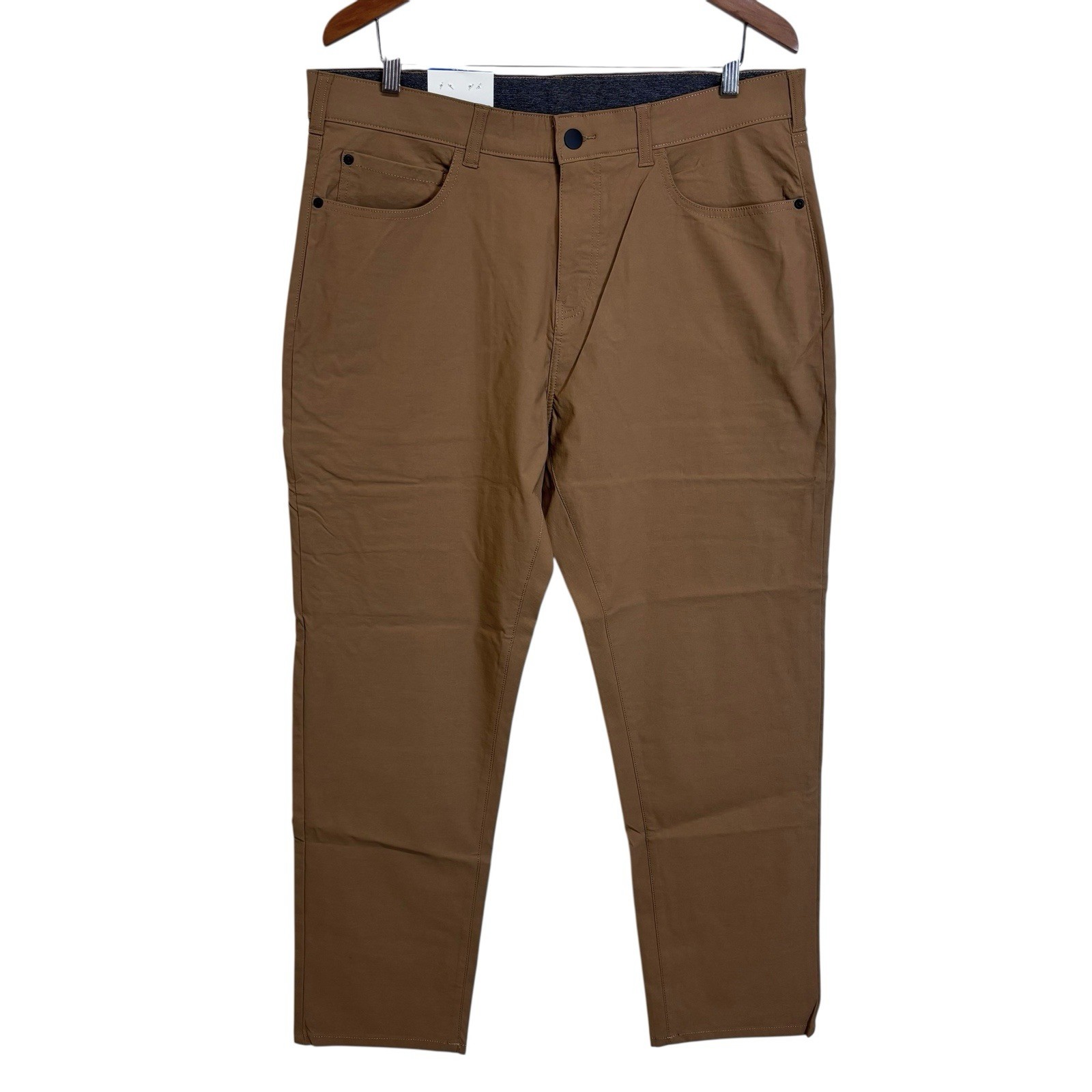 Men’s Members Mark Denali Straight Fit Pant Dark Khaki 38x30 New 0527