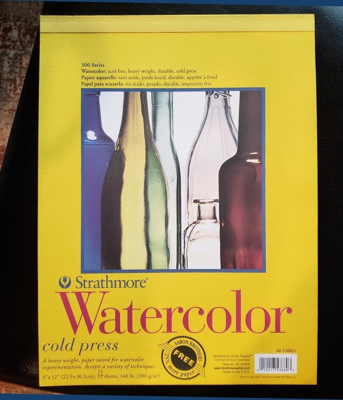 Strathmore Cold Press Watercolor, Glue Bound, 9"x12", 14 Sheets 140lb
