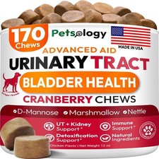 Dog UTI Treatment - 170 Cranberry Chews for Dogs - Urinary Tract Infection