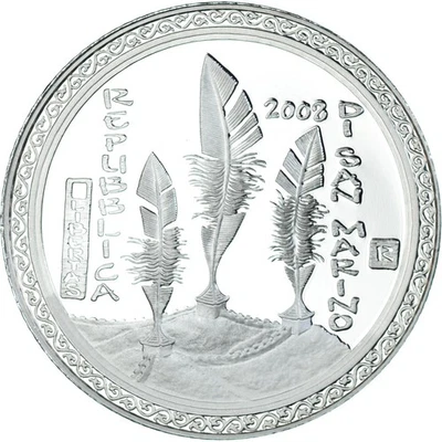 Saint Marin , 5 Euro, 2008, SPL+, Argent, KM:513 - Photo 1/2