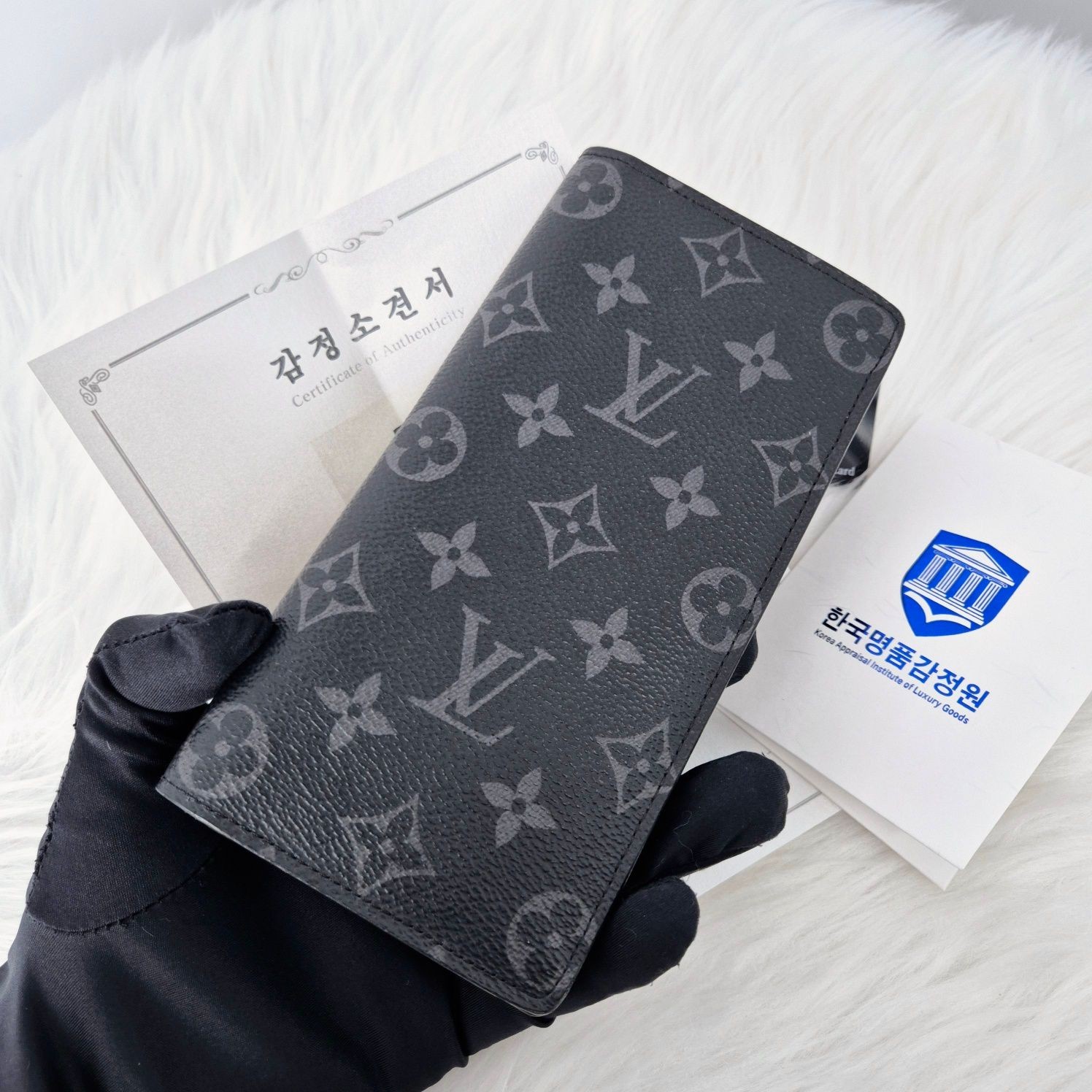 Louis Vuitton Eclipse Monogram Brazza Wallet (M61… - image 3