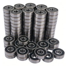 Tonmp 100 PCS 608-2RS Ball Bearings   Double Rubber Sealed Miniature Deep...