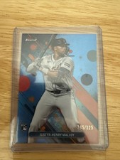 2025 Topps Finest - Common Justyn-Henry Malloy #32 Sky Blue Refractor /325 (RC)